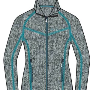 Da. Strickfleecejacke, kurz
