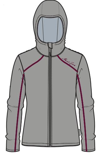 Da. Fleecejacke, kurz